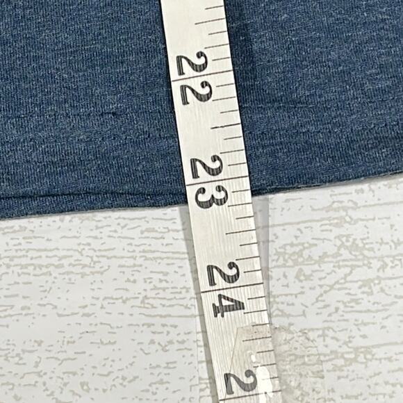 Hurley Heathered Blue Tee with Neon Rainbow Logo Medium - Picture 7 of 8